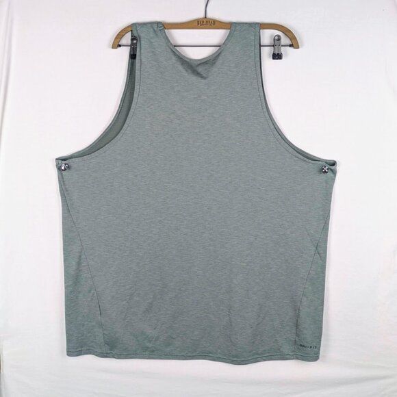 Nike Dri-FIT Women’s Tank – XXL Tall Heather Green Sleeveless Workout Top - Picture 3 of 5